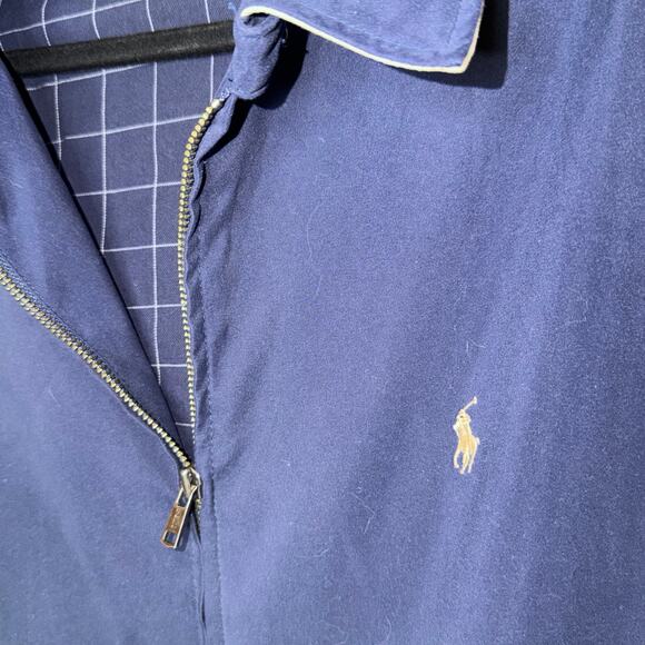 Vintage Polo Ralph Lauren Men Size XXL Jacket Blue Polyester Shell Cotton Lined - Picture 3 of 9